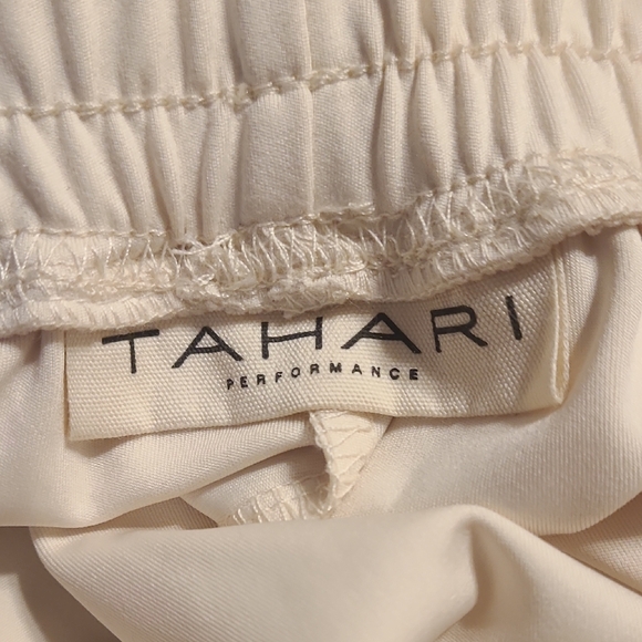 Tahari Cream Elastic-Waist Pants - Picture 3 of 4